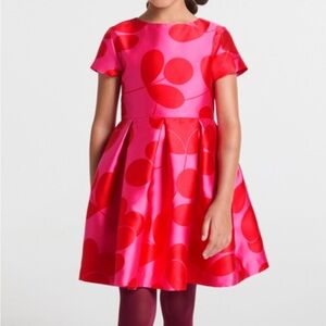 Jacadi Pink and Red Floral Kids Dress